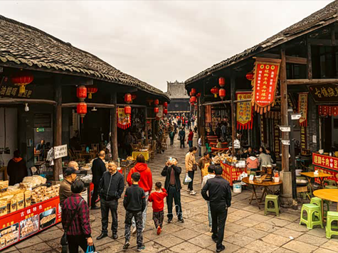 乐山罗城古镇 阴雨天的治愈之旅