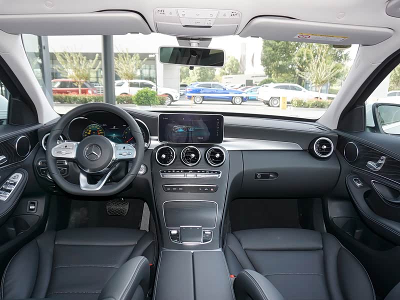 北京奔驰 奔驰c级 2020款 c 200 l 动感型运动版 黑色 中控方向盘