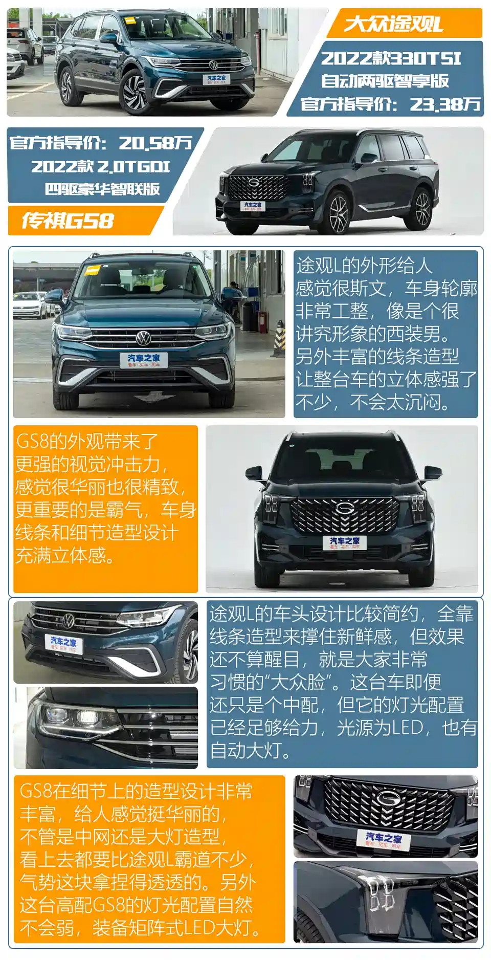 图 十项全能决赛大众途观l对比传祺gs8 汽车之家