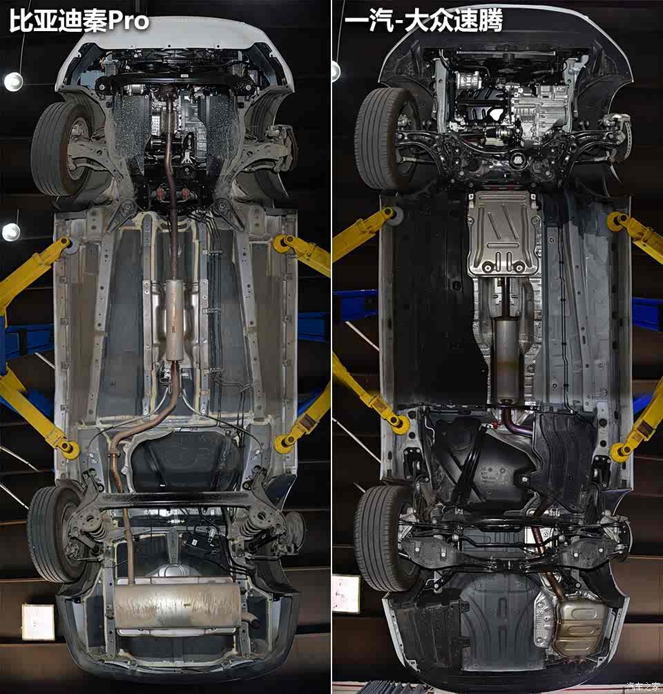 「为了更清楚展示底盘结构,部分发动机舱底部护板已拆除」