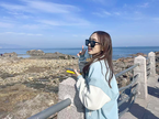 身边的女主角 海边沙滩拍照奇遇记