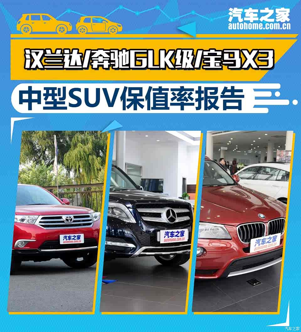【图】汉兰达/glk/宝马x3 中型suv保值率报告_汽车之家
